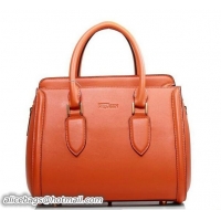 Buy Ladies ALEXANDER MCQUEEN Heroine Medium Original Leather Top Handle Bag 8817 Orange