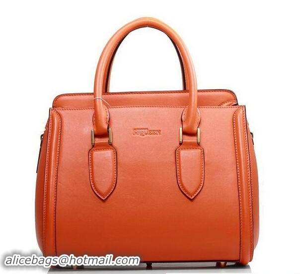 Buy Ladies ALEXANDER MCQUEEN Heroine Medium Original Leather Top Handle Bag 8817 Orange