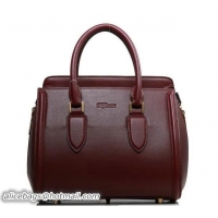 Best Product ALEXANDER MCQUEEN Heroine Medium Original Leather Top Handle Bag 8817 Wine