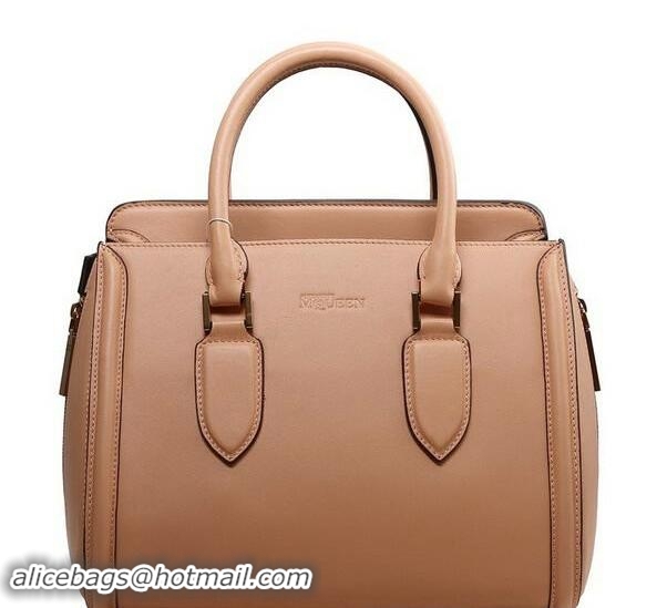 Low Cost ALEXANDER MCQUEEN Heroine Medium Original Leather Top Handle Bag 8817 Apricot