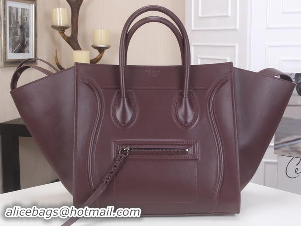 Buy New Cheap Celine Luggage Phantom Tote Bag Smooth Leather CT3341 Burgundy