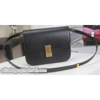 Crafted Celine Classic Box Flap Bag Calfskin Leather C3369 Black