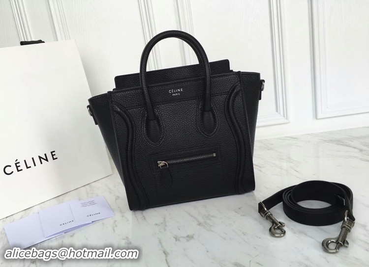 Original Cheap Celine Luggage Nano Bag Original Leather CL8029 Black