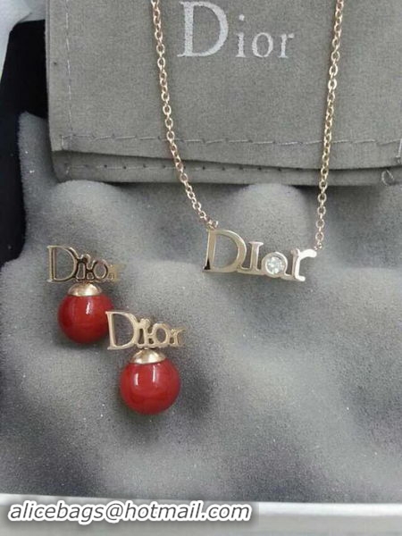 Unique Style Dior Necklace & Earrings D426B