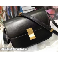 Pretty Style Celine Classic Box Flap Bag Smooth Leather C20447 Black