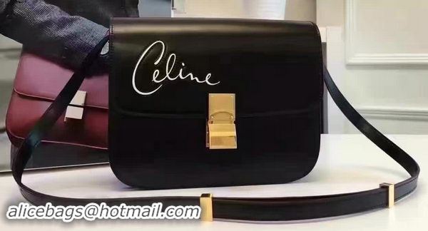 Best Grade Celine Classic Box Flap Bag Smooth Leather C20446 Black