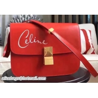 Best Price Celine Classic Box Flap Bag Smooth Leather C20446 Red