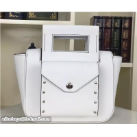 Expensive Celine Natural Calfskin Small Square Tote Bag 703081 White