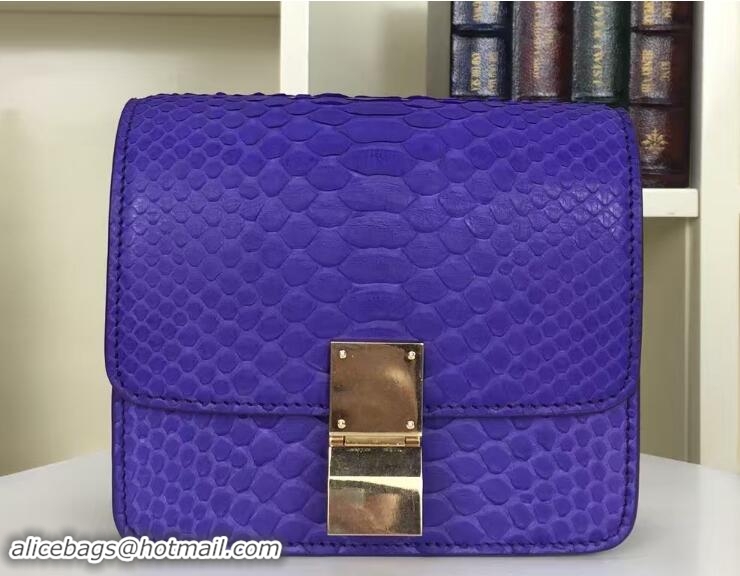 Low Price Celine Python Leather Classic Box Small Bag 703083 Blue