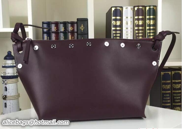 Best Quality Celine Natural Calfskin Medium Sailor Bag With Studs 703086 Burgundy