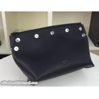 Best Luxury Celine Natural Calfskin Sailor Clutch Bag With Studs 703088 Black