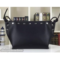 Most Popular Celine Natural Calfskin Medium Sailor Bag With Studs 703086 Black