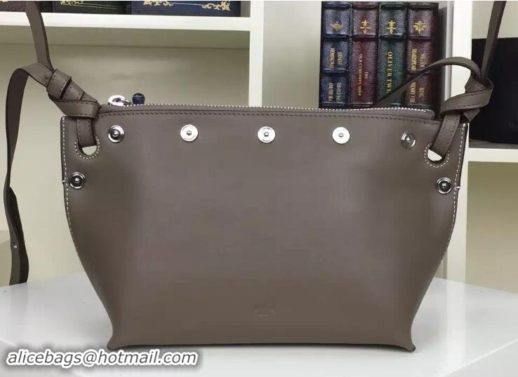 Top Quality Celine Natural Calfskin Small Sailor Bag With Studs 703087 Gray