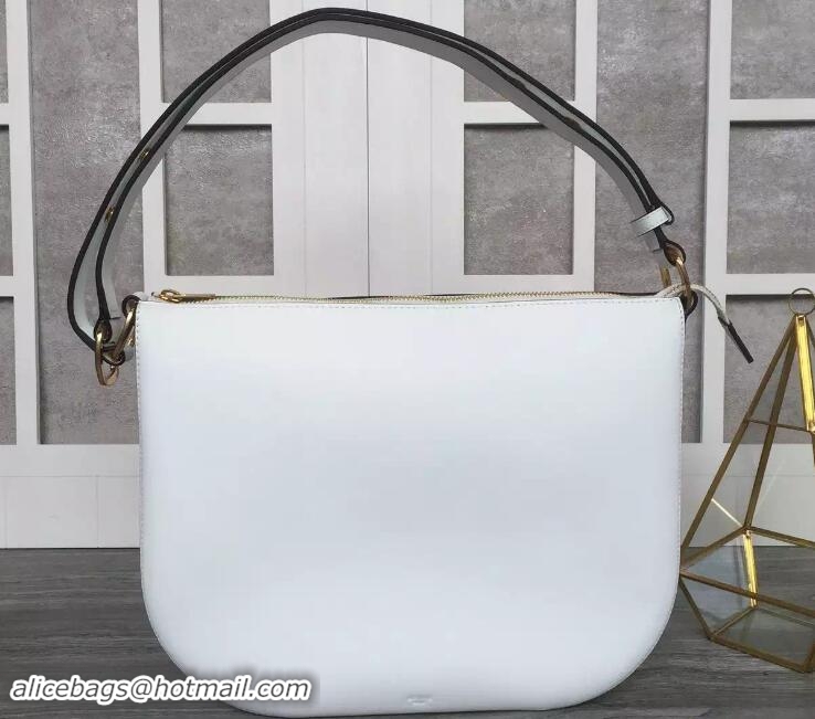 Pretty Style Celine Natural Calfskin Small Saddle Bag 703094 White