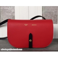 Fashion Celine Smooth Calfskin Strap Clutch On Strap Bag 703092 Red