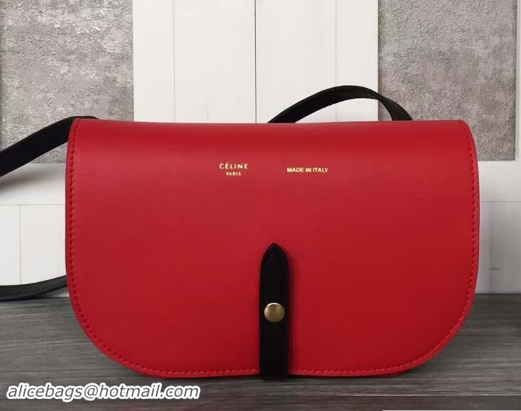 Fashion Celine Smooth Calfskin Strap Clutch On Strap Bag 703092 Red