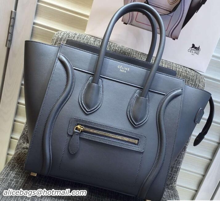 Hot Style Celine Luggage Micro Tote Bag in Original Smooth Calfskin 703098 Gray