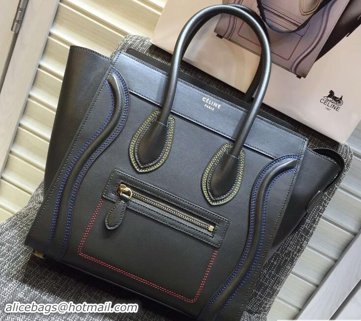 Original Cheap Celine Luggage Micro Tote Bag in Original Leather Olive Green/Blue/Red/Yellow 703101