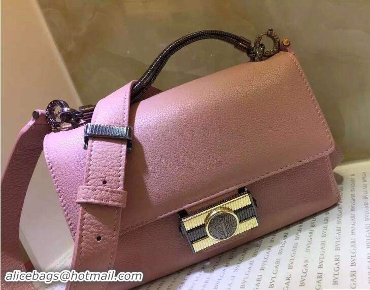 Duplicate Bvlgari Monete Flap Cover Small Bag with Tubogas Handles 51101 Pink