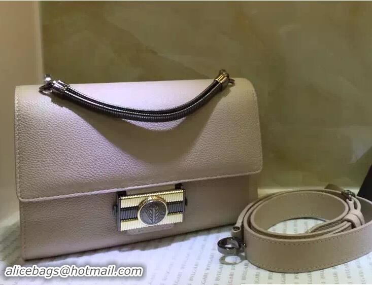 Fashion Bvlgari Monete Flap Cover Small Bag with Tubogas Handles 51101 Off White