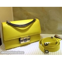 Classic Specials Bvlgari Monete Flap Cover Small Bag with Tubogas Handles 51101 Yellow