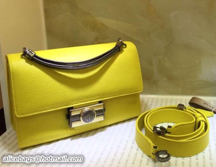 Classic Specials Bvlgari Monete Flap Cover Small Bag with Tubogas Handles 51101 Yellow