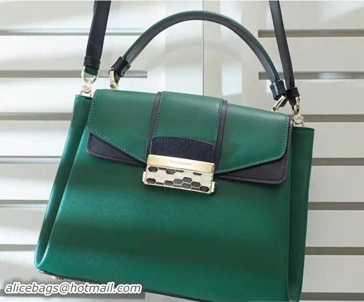 Sumptuous Bvlgari Serpenti Viper Top Handle Bag 51107 Green