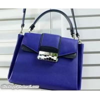 Most Popular Bvlgari Serpenti Viper Top Handle Bag 51107 Blue