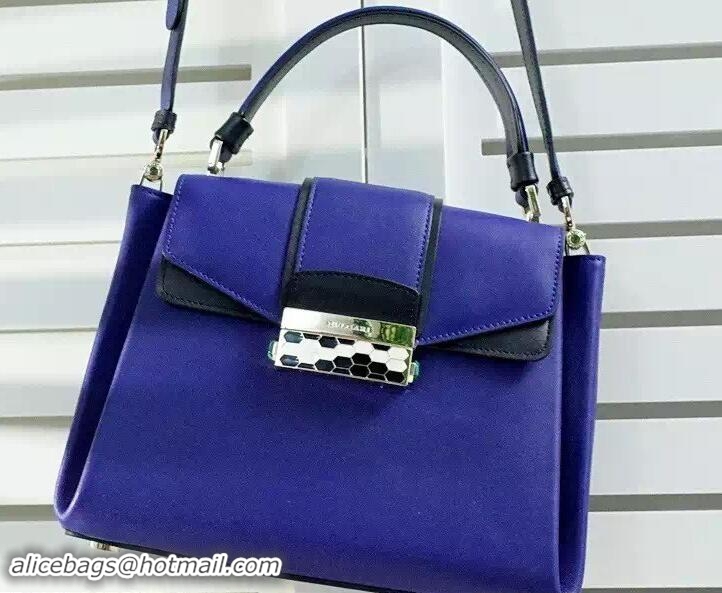 Most Popular Bvlgari Serpenti Viper Top Handle Bag 51107 Blue