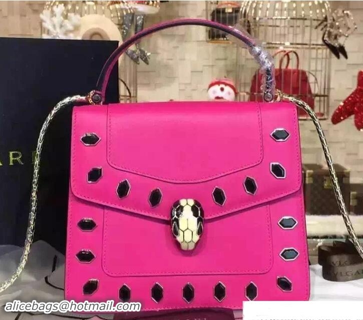 Best Price Bvlgari Serpenti Forever Flap Cover Bag Fuchsia Embellished with Onyx 51105-4