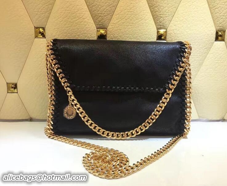 Grade Stella McCartney Falabella Shaggy Deer Mini Shoulder Bag Black with gold chain M52908