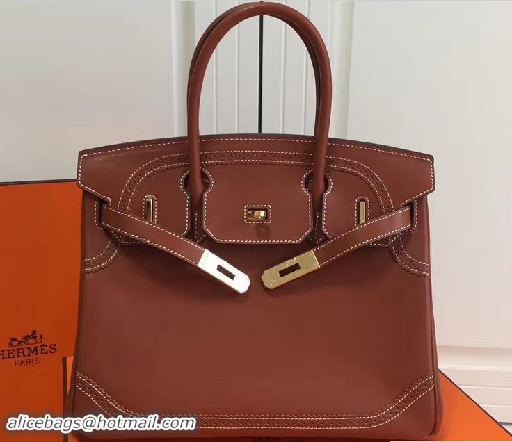 Low Cost Hermes Lace Birkin 30cm Bag in Swift Leather H60306 Brown