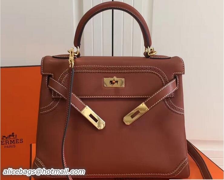 Trendy Design Hermes Lace Kelly 28cm Bag in Swift Leather H60309 Brown