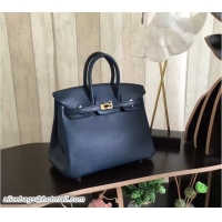 Classic Hot Hermes Birkin 30 Bag in Original Swift Leather Bag H60417 Dark Blue