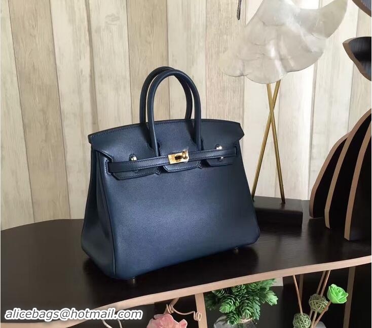 Classic Hot Hermes Birkin 30 Bag in Original Swift Leather Bag H60417 Dark Blue