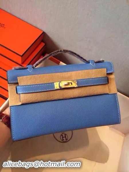 Best Price Hermes Kelly 22cm Tote Bag Original Leather KL22 Blue