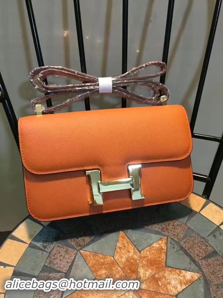 Pretty Style Hermes Constance Bag Calfskin Leather H9978 Orange