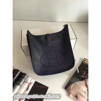 Grade Hermes Evelyne 30cm Messenger Bag E3301 Black