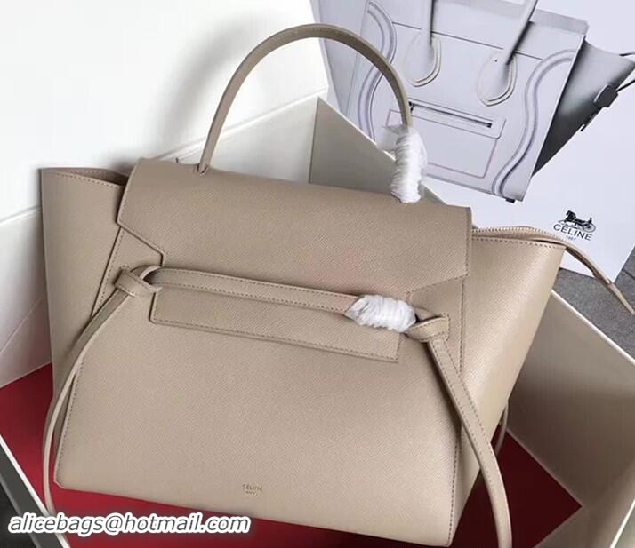 Luxury Celine Belt Tote Small Bag in Calfskin Leather 71815 Apricot