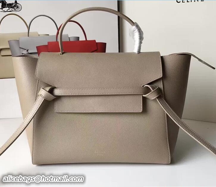 Luxurious Celine Belt Tote Small Bag in Epsom Leather 71820 Light Gary