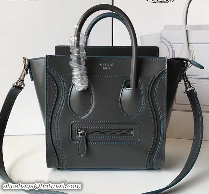 Pretty Style Celine Luggage Nano Tote Bag In Original Calfskin Leather Etoupe 71901