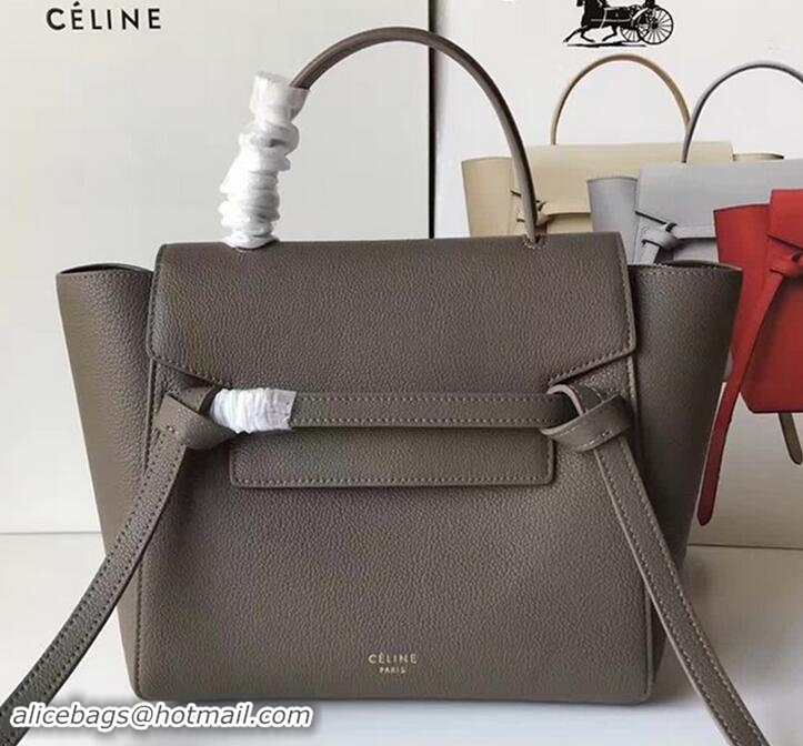 Discount Celine Belt Tote Mini Bag in Clemence Leather Gary 71905