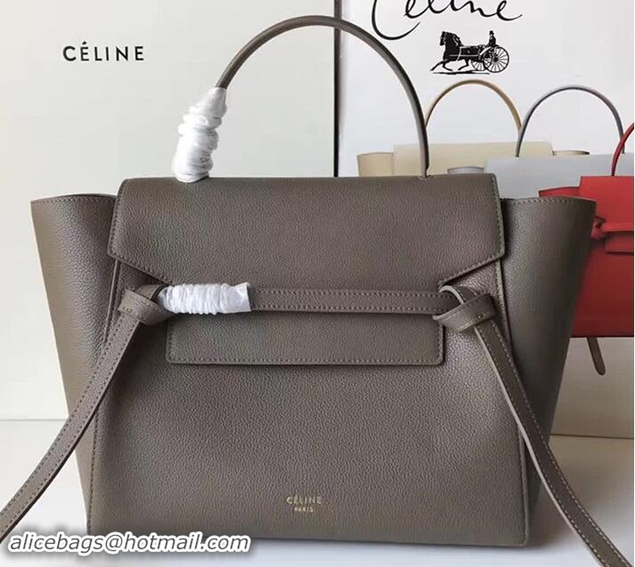 Unique Style Celine Belt Tote Small Bag in Clemence Leather Gary 71906