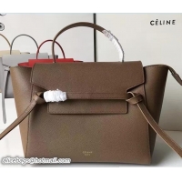 Duplicate Celine Belt Tote Small Bag in Epsom Leather 71825 Coffee