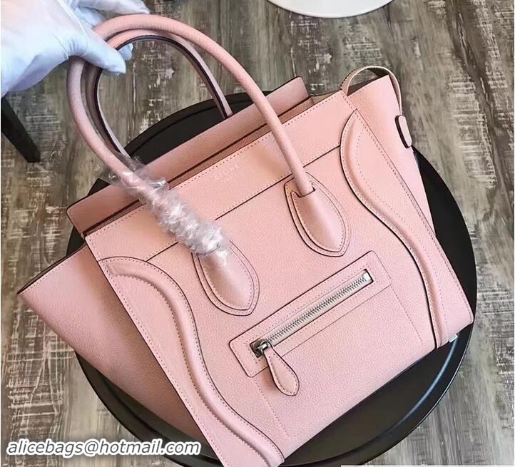 Crafted Celine Luggage Micro Tote Bag in Original Smooth Leather Pink 72010 2017