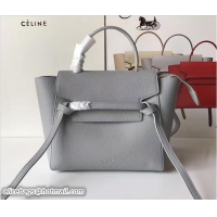 Fashion Celine Belt Tote Mini Bag in Original Clemence Leather 72031 Grey