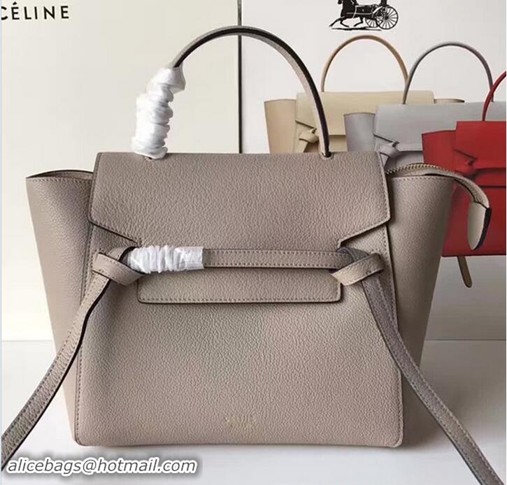 Fashion Celine Belt Tote Mini Bag in Original Clemence Leather 72031 Lotus Pink