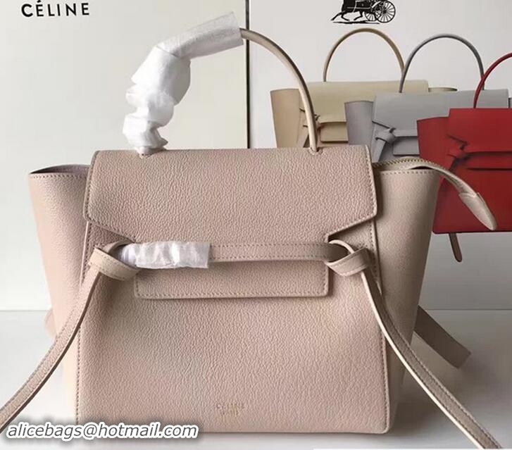 Fashionable Celine Belt Tote Mini Bag in Original Clemence Leather 72031 Ice Cream