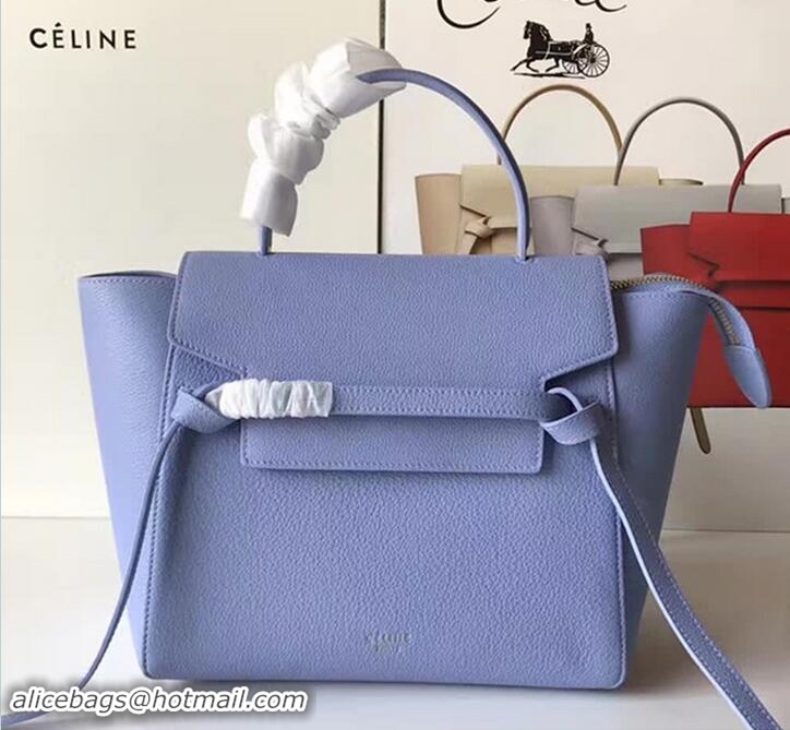 Buy Luxury Celine Belt Tote Mini Bag in Original Clemence Leather 72031 Light Blue