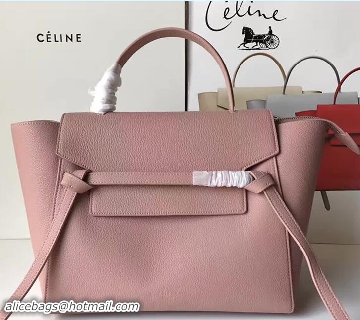 Good Looking Celine Belt Tote Small Bag in Original Clemence Leather 72101 Pink